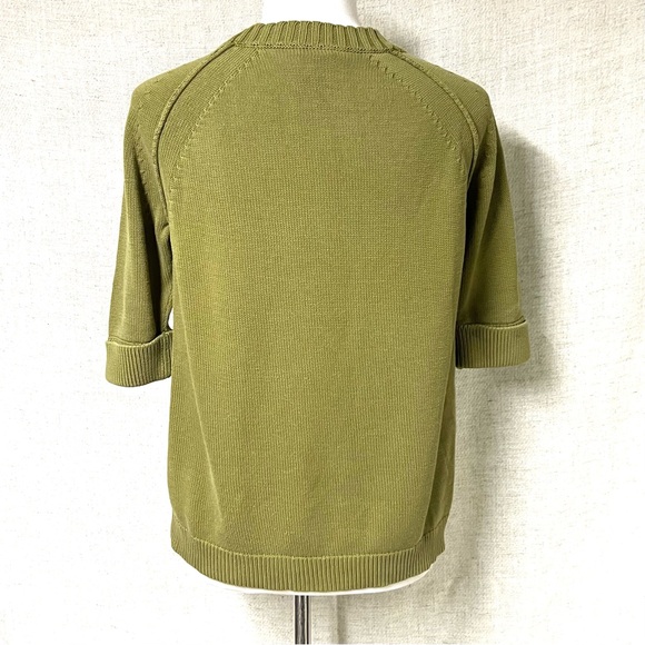 J. Crew Olive Women's Crew Neck Sweater - Picture 3 of 5